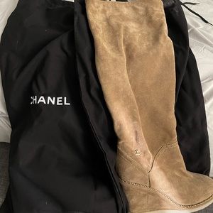 Suede high boots